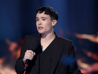 HALIFAX, NOVA SCOTIA - MARCH 24: Elliot Page speaks onstage during the 2024 JUNO Awards at