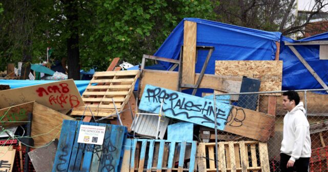 Workers Clear Debris Left by Pro-Palestinian Encampment at Cal State L.A.