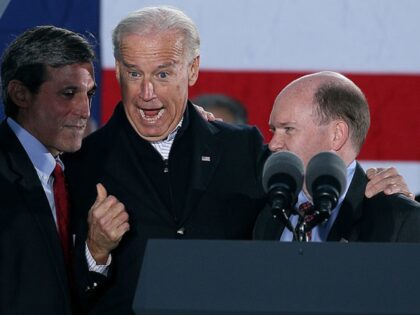 WILMINGTON, DE - NOVEMBER 01: U.S. Vice President Joseph Biden (C) participates in a rally