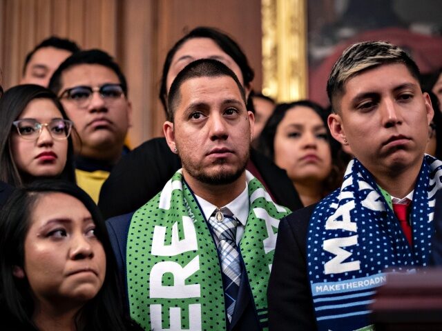 WASHINGTON, DC - NOVEMBER 12: Martín Batalla Vidal (C) stands with fellow DACA recipients