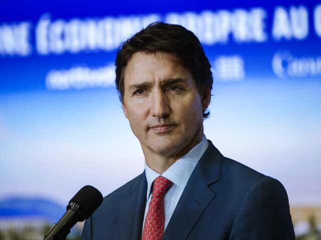 Justin Trudeau, Canada's prime minister, during a news conference in Montreal, Quebec