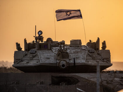 Israeli tanks move near Gaza border as Israeli army deploys military vehicles around the G
