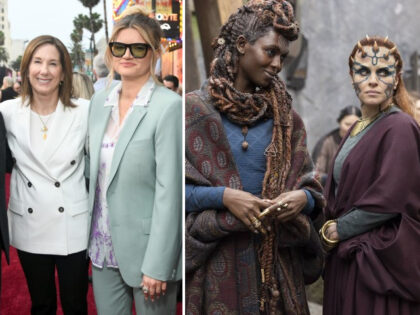 Kathleen Kennedy and Leslye Headland attend the launch event for Lucasfilm's new Star Wars