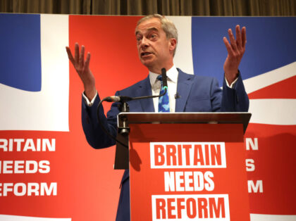 LONDON, ENGLAND - JUNE 3: New Reform UK leader Nigel Farage announces that he will stand d