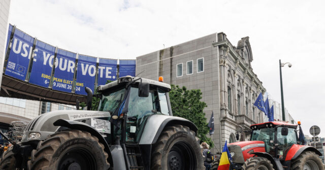 Farmer Tractor Protests Storm Brussels Before EU Elections