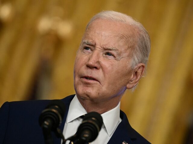 US President Joe Biden speaks in the East Room of the White House in Washington, D, on Jun