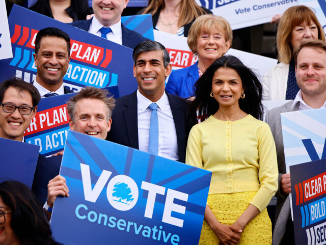 SILVERSTONE, ENGLAND - JUNE 11: Britain's Prime Minister and Conservative Party leade