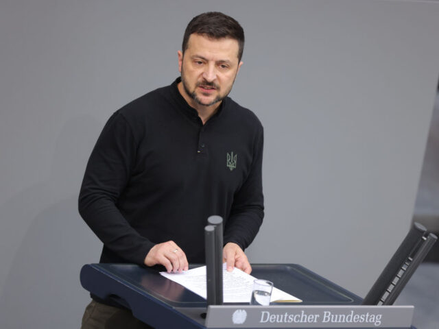 BERLIN, GERMANY - JUNE 11: Ukrainian President Volodymyr Zelensky addresses the Bundestag,