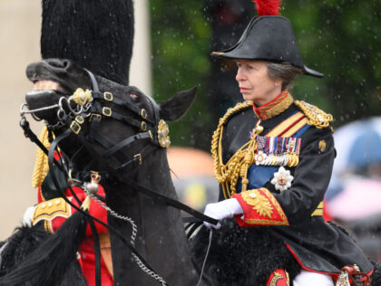 LONDON, ENGLAND - JUNE 15: Princess Anne, Princess Royal during Trooping the Colour on Jun