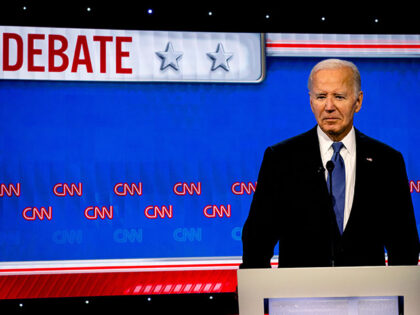 President Joe Biden during the first presidential debate with former US President Donald T