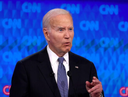 ATLANTA, GEORGIA - JUNE 27: U.S. President Joe Biden delivers remarks during the CNN Presi