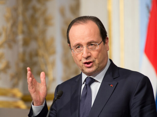 PARIS, FRANCE - MARCH 05: French president Francois Hollande at a meeting of an Internatio