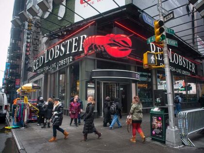A Red Lobster restaurant in Times Square in New York is seen on Saturday, December 8, 2012