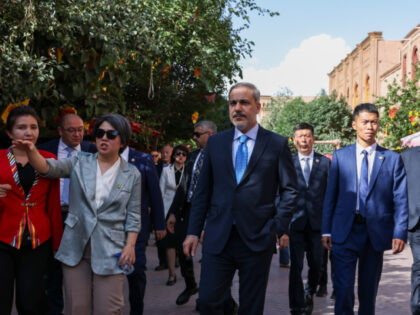 KASHGAR, CHINA - JUNE 05: Turkish Foreign Minister Hakan Fidan visits the city of Kashgar