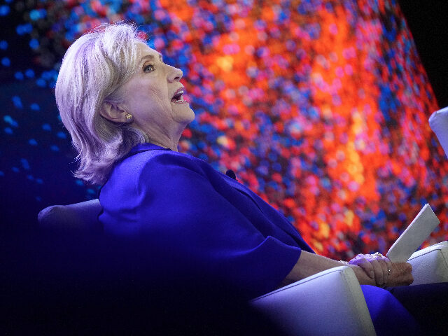 NEW YORK, NEW YORK - SEPTEMBER 18: Former Secretary of State Hillary Clinton speaks during