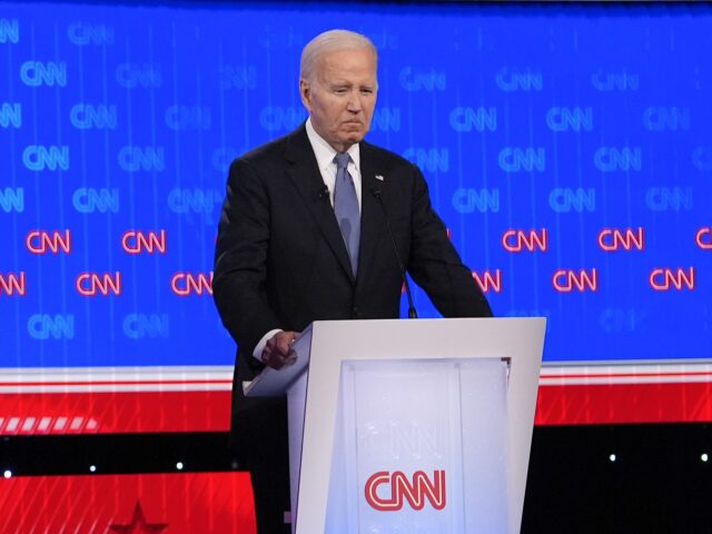 President Joe Biden, right, and Republican presidential candidate former President Donald