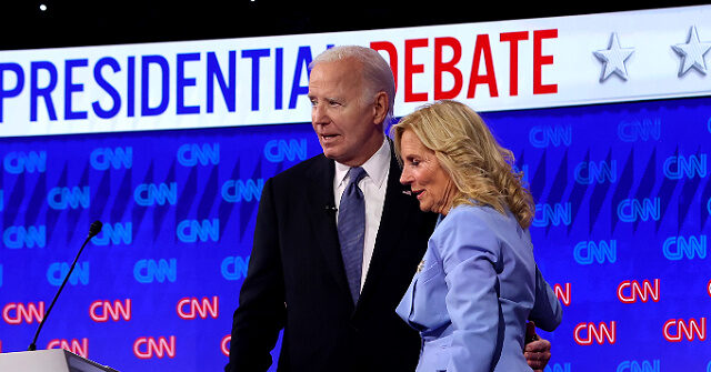 Jill Biden Walks Joe Biden Down Steps After Debate