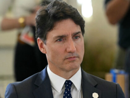 Canadian Prime Minister Justin Trudeau takes part in a working session on Artificial Intel