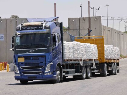 Kerem Shalom truck (Jack Guez / AFP via Getty)