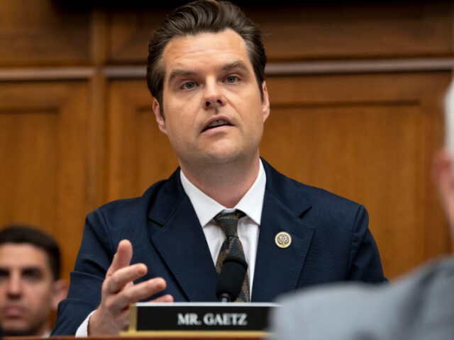 Rep. Matt Gaetz, R-Fla., questions Attorney General Merrick Garland during a House Judicia