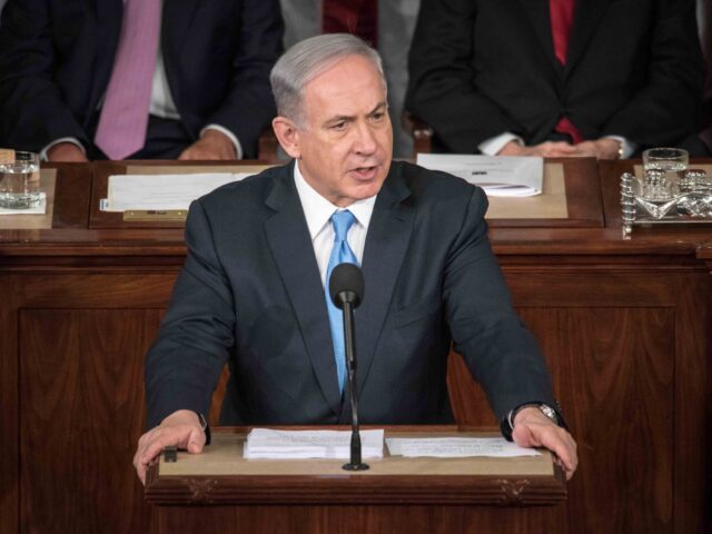 Israeli Prime Minister Benjamin Netanyahu addresses the US Congress at the United States C