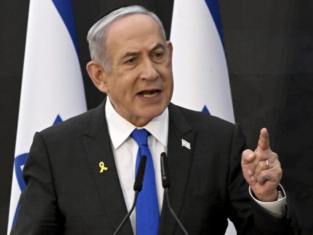 FILE - Israeli Prime Minister Benjamin Netanyahu speaks at a ceremony for the 'Rememb