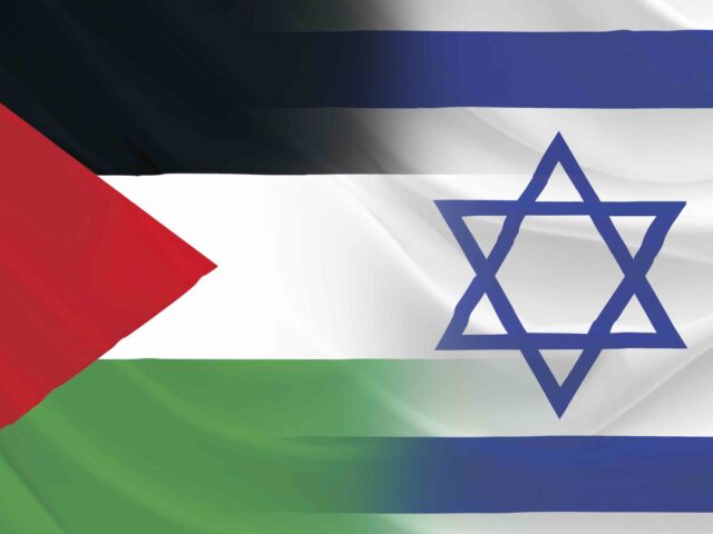 Palestinian Israeli flags (Getty)