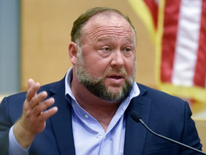 FILE - Conspiracy theorist Alex Jones takes the witness stand to testify at the Sandy Hook
