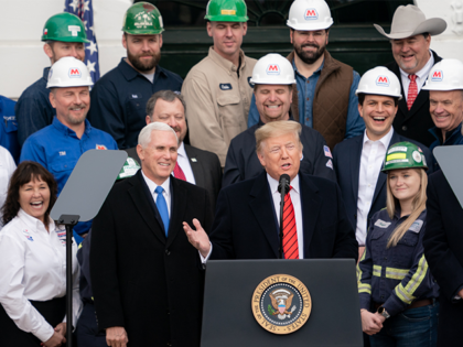 President Donald Trump delivers remarks at the signing ceremony for the United States-Mexi