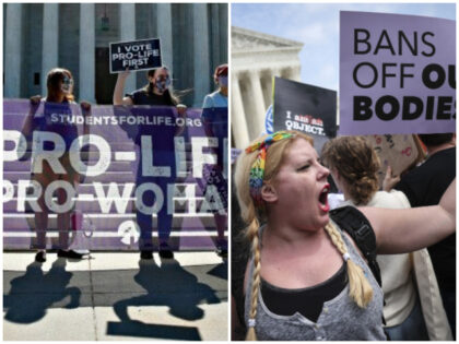 abortion: pro-life and pro-abortion protesters