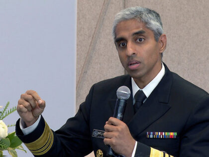 Surgeon General Vivek Murthy speaks during an Archewell Foundation panel discussion in New