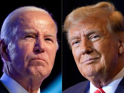 FILE - This combo image shows President Joe Biden, left, Jan. 5, 2024, and Republican pres