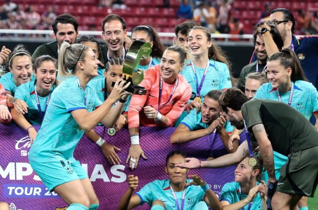 Barcelona have named Pere Romeu (back left) as their new head coach