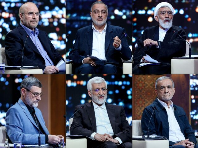 A combination created of handout pictures shows presidential candidates (clockwise) Mohamm
