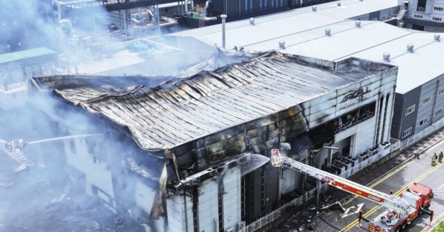 Fire at lithium battery factory in South Korea kills at least 8 with ...