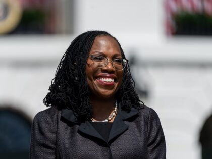 GOP - Supreme Court Justice Ketanji Brown Jackson attends an event on the South Lawn of th