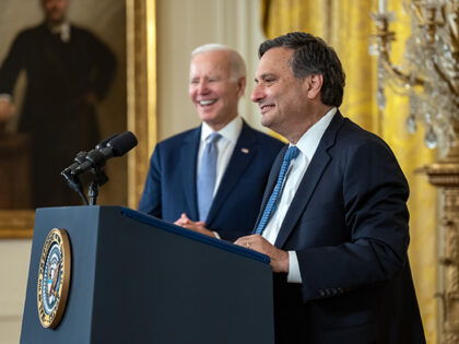 Outgoing Chief of Staff Ron Klain delivers remarks at an event to mark his departure and to welcome