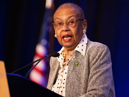Eleanor Holmes Norton speaks to AFGE leaders and activists in Washington, DC, for the unio