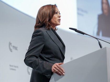 Vice President Kamala Harris delivers remarks at the Munich Security Conference, Saturday,