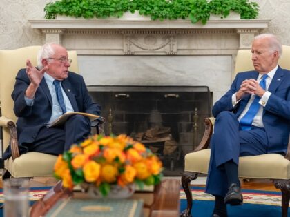 President Joe Biden meets with Senator Bernie Sanders (I-VT), Wednesday, August 30, 2023,