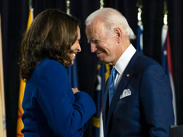 Democratic presidential candidate former Vice President Joe Biden and his running mate Sen