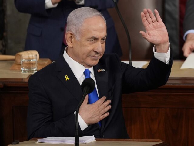 Israeli Prime Minister Benjamin Netanyahu speaks to a joint meeting of Congress at the Cap