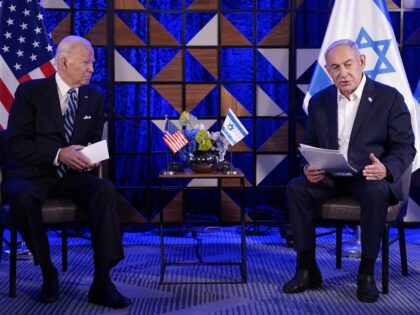 FILE - Israeli Prime Minister Benjamin Netanyahu speaks as he meets with President Joe Bid