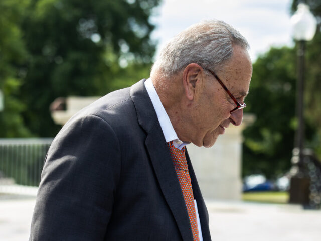 WASHINGTON, DC - JULY 11: Senate Majority Leader Chuck Schumer (D-NY) leaves the U.S. Capi