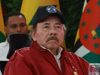 President of Nicaragua Daniel Ortega looks on during the opening event of the XXIII Summit
