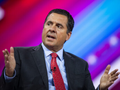 Devin Nunes, chief executive officer of Truth Social, speaks during the Conservative Polit