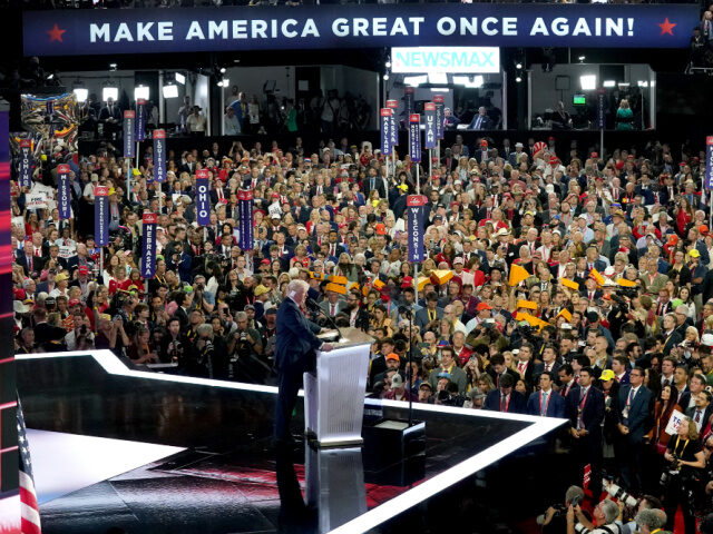 ADDED ON 7/19/24 -- Former US President Donald Trump speaks during the Republican National