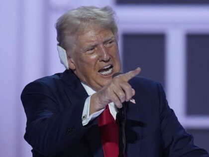 Donald Trump points at RNC (J. Scott Applewhite / Associated Press)