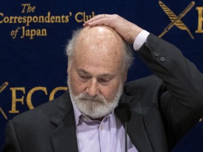 Rob Reiner, Director, Producer and Actor, addresses a news conference in Tokyo, Japan, Feb