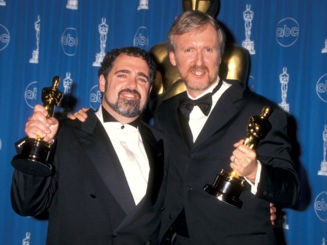 John Landau and James Cameron at the 70th Annual Academy Awards, Shrine Auditorium, Los An